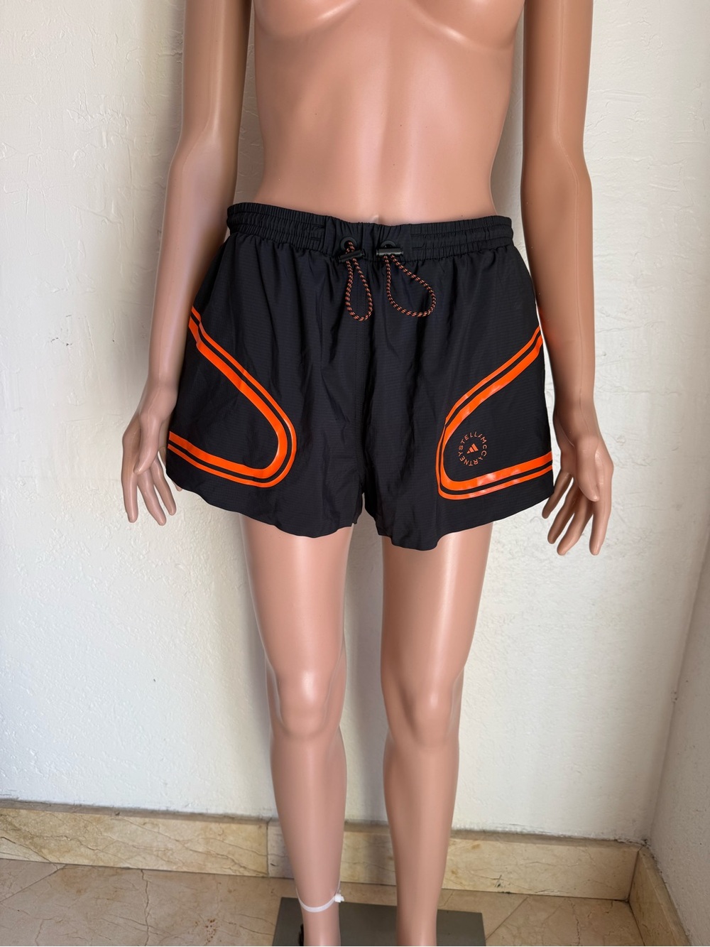 Adidas X Stella McCartney Black/Orange TruePace Running Shorts Women’s Size S